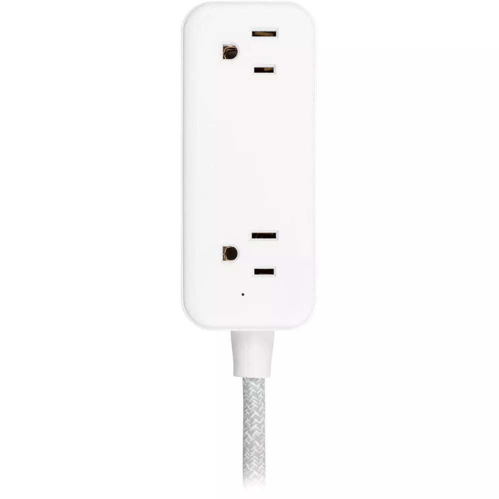 6‑Foot Braided Power Strip with USB‑A & USB‑C Ports