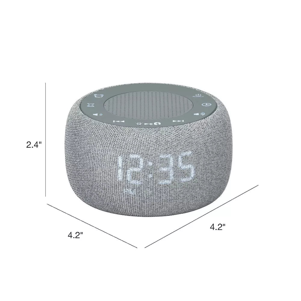 Bluetooth White Noise Alarm Clock Speaker with Color‑Changing Night Light