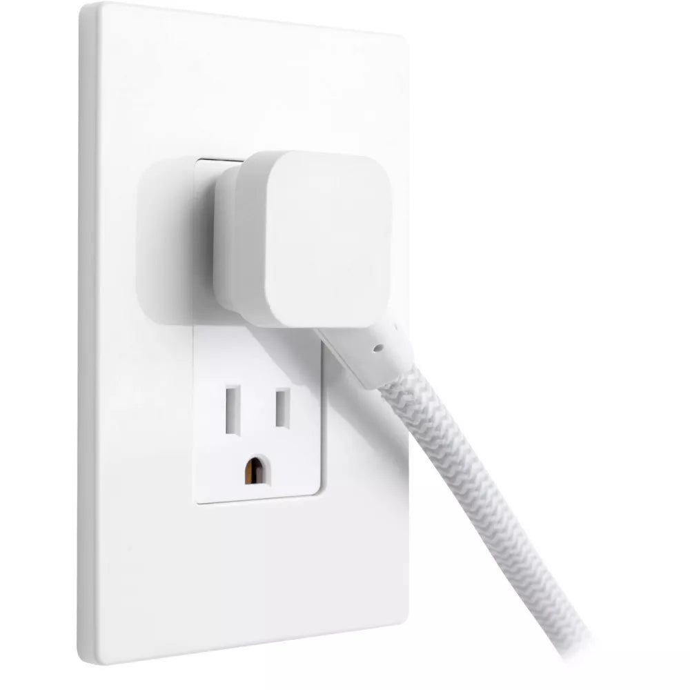 2‑Pack 2‑Foot Braided 6‑Outlet Surge Protector Power Strip